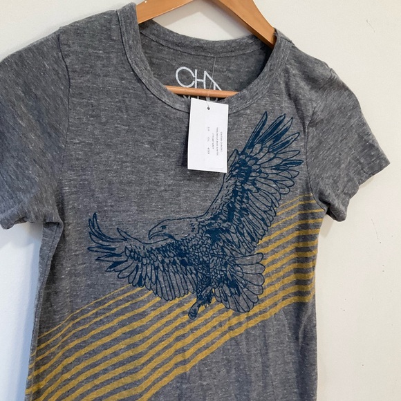 Chaser Tops Womens Medium Triblend Short Sleeve Basic Slim Tee Streaky Gray New - Picture 6 of 7